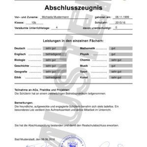 Realschulabschluss bzw. mittlere Reife kaufen